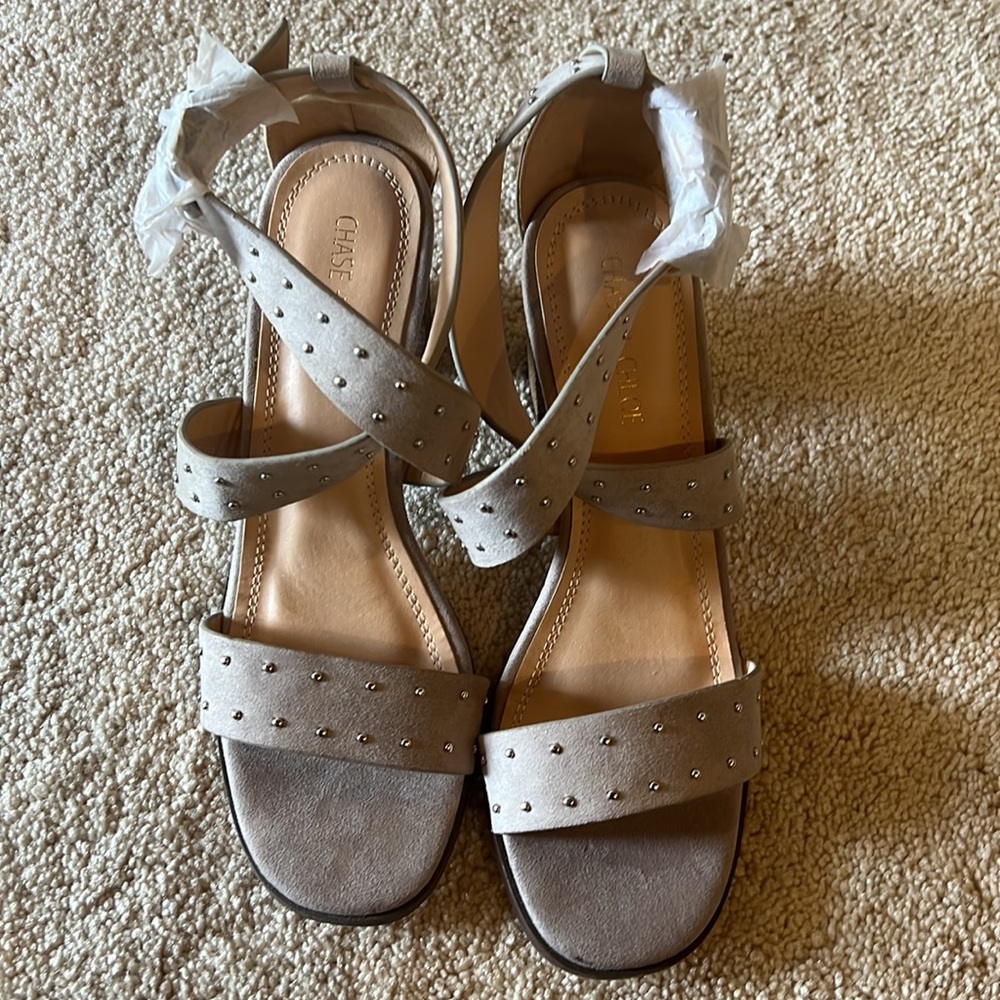 Chase + Chloe Pansy Studded Sandal Heel - Picture 2 of 8